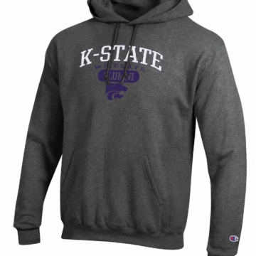 Dark Heather Gray Pullover Hoodie with Front Graphic