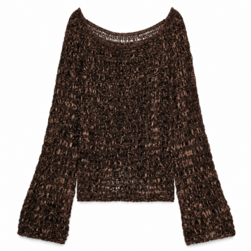 Dark Brown Loose Boxy Sweater