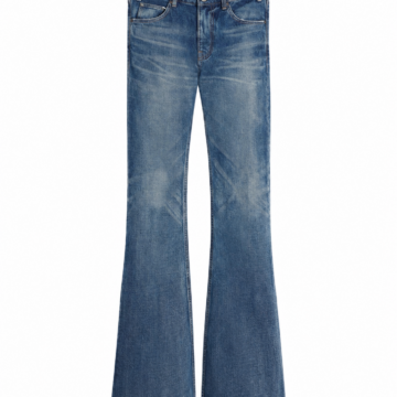 Medium Wash Blue Flared Denim Jeans